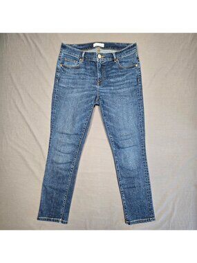 Ann Taylor Loft Womens Size 8 29 Skinny Crop Blue Denim Stretch Jeans